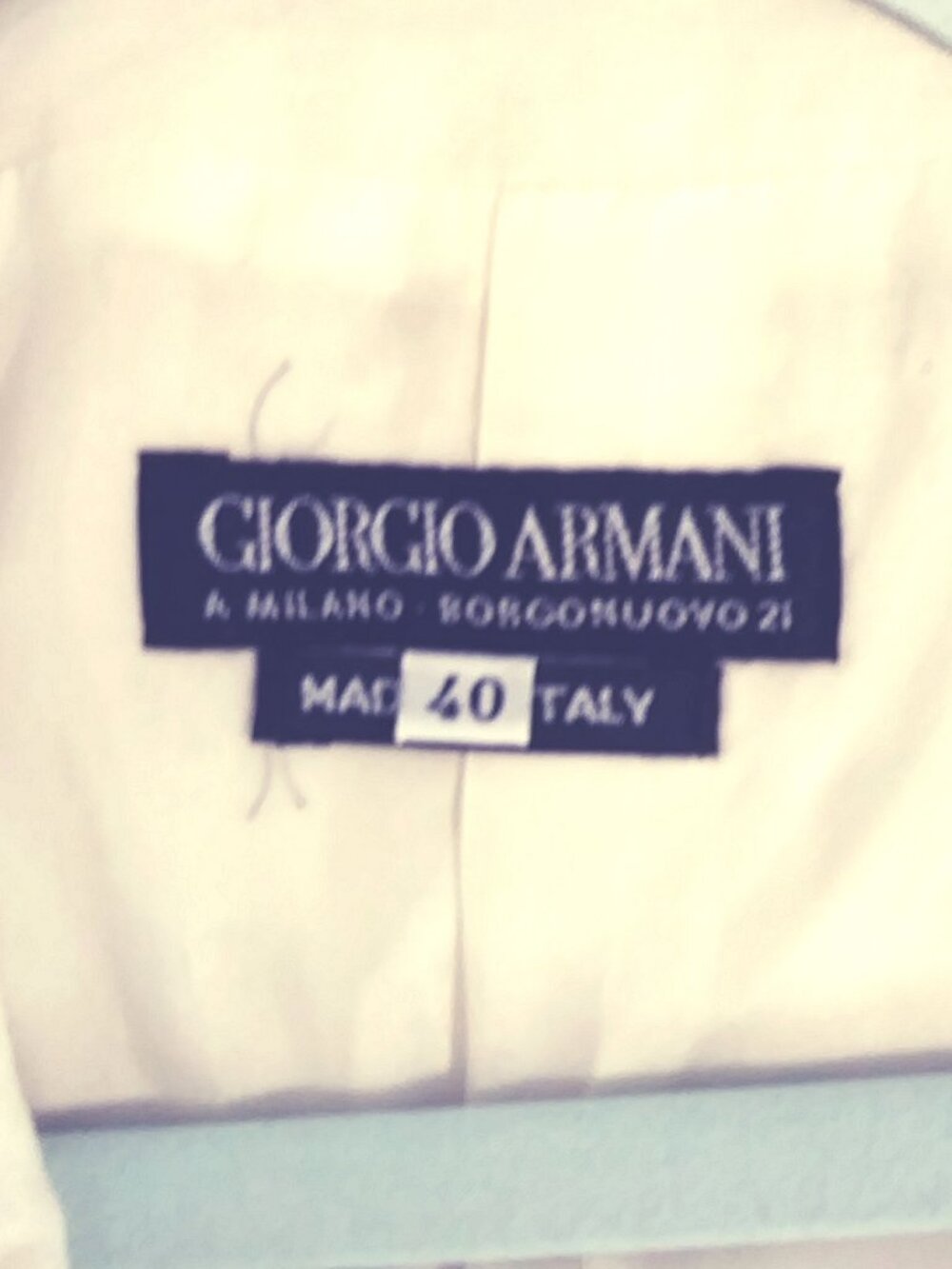 VINTAGE Giorgio Armani Borgonuovo 21 White Linen/Silk Blazer Jacket 40/Small - Picture 12 of 12